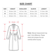 Lade das Bild in den Galerie-Viewer, Multi-Image-Druck Unisex Langarm Nachthemd Bademantel mit Gürtel LM127 mit Fotos Muster Text Logo selbst gestalten und bedrucken