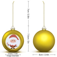 Lade das Bild in den Galerie-Viewer, Weihnachtskugeln selbst gestalten | Christbaumkugel mit Foto (6cm)