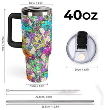 Lade das Bild in den Galerie-Viewer, Personalisierter 40oz Auto-Thermobecher aus Edelstahl mit Trinkhalm