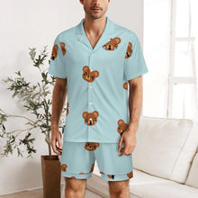 Lade das Bild in den Galerie-Viewer, Kurzer Schlafanzug Herren personalisieren | Sommer Pyjama & Foto