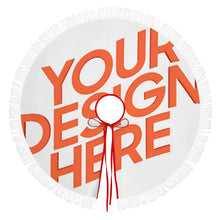 Lade das Bild in den Galerie-Viewer, Weihnachtsbaumrock Weihnachtsbaumdecke (Fransenstil) (Unterschiedliche Bilder auf beiden Seiten) mit selbst gestalten und bedrucken