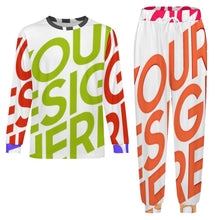 Lade das Bild in den Galerie-Viewer, Personalisierter Multi-Image-Druck Herren Rundhalsausschnitt Schlafanzug Pyjamas LM094 2-tgl. Set mit Foto selbst gestalten und bedrucken