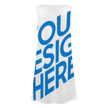 Lade das Bild in den Galerie-Viewer, Damen / Frauen Ärmelloses Kleid LM412 mit Fotos Muster Text Logo selbst gestalten und bedrucken