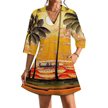 Lade das Bild in den Galerie-Viewer, Damen V-Ausschnitt Kleid personalisieren | Dein Design, Dein Stil