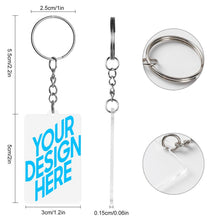 Lade das Bild in den Galerie-Viewer, Schlüsselanhänger aus Acryl (einseitiger Druck) mit Foto Design Motiv Text selbst gestalten und bedrucken