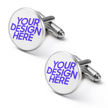 Lade das Bild in den Galerie-Viewer, Manschettenknöpfe für Hemden mit Foto Design Motiv Text selbst gestalten und bedrucken