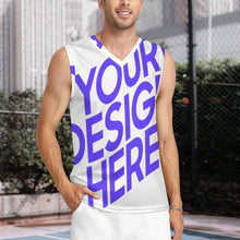 Lade das Bild in den Galerie-Viewer, Einzelbild-Design Herren / Männer Basketball Weste mit V-Ausschnitt TK mit Foto Design Motiv Text selbst gestalten und bedrucken