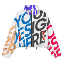 Lade das Bild in den Galerie-Viewer, Multi-Image-Druck Damen / Frauen Fleece Hoodie kurze Jacke MWL476 mit Fotos Muster Text Logo selbst gestalten und bedrucken