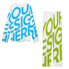 Lade das Bild in den Galerie-Viewer, Einzelbilddruck Damen / Frauen Lässiger Langarm Hosenanzug A86TZ mit Foto Design Motiv Text selbst gestalten und bedrucken