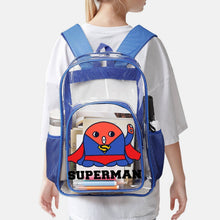 Lade das Bild in den Galerie-Viewer, Transparenter Rucksack mit Netzfach – individuell bedruckbar mit eigenem Motiv