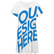 Lade das Bild in den Galerie-Viewer, Damen / Frauen Kurzarmkleid LM414 mit Foto Design Motiv Text selbst gestalten und bedrucken