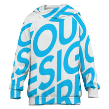 Lade das Bild in den Galerie-Viewer, Kinder Raglan Hoodie Sweatshirt MXU039 mit Foto Design Motiv Text selbst gestalten und bedrucken