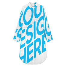Lade das Bild in den Galerie-Viewer, Einzelbild-Design Damen / Frauen Langes Hemd B43S mit Foto Design Motiv Text selbst gestalten und bedrucken (Simple Design)