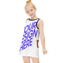 Lade das Bild in den Galerie-Viewer, Ärmelloses Kinder Mädchen Kleid ET018 mit Foto Design Motiv Text selbst gestalten und bedrucken