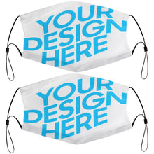 Lade das Bild in den Galerie-Viewer, 2 Stück / Packung Kinder Mund-Nasen-Maske Gesichtsmaske mit Filter mit Foto selbst gestalten und bedrucken