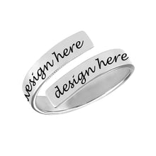 Lade das Bild in den Galerie-Viewer, Personalisierter Kupfer Ring Wrap Ring J0017 mit Gravur mit 18K Gold Roségold Vergoldung selbst gestalten