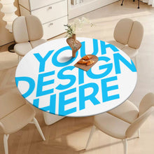 Lade das Bild in den Galerie-Viewer, Runde Tischdecke Wachstuch Abwaschbar 100cm 110cm 120cm 130cm mit Foto Design Motiv Text selbst gestalten und bedrucken