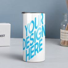 Lade das Bild in den Galerie-Viewer, 304 Edelstahl Vertikale Becher mit Deckel Thermobecher 300ml mit Fotos Muster Text Logo selbst gestalten und bedrucken