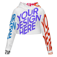 Lade das Bild in den Galerie-Viewer, Multi-Image-Design Damen / Frauen Hoodie Kapuzensweatshirt Kapuzenpullover Kurz MSYX327 mit Foto Design Motiv Text selbst gestalten und bedrucken (Simple Design)