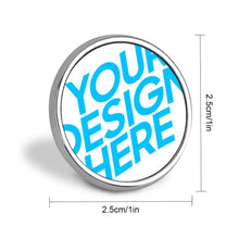 Lade das Bild in den Galerie-Viewer, Metall "Circle" Rund-Form Abzeichen mit Fotos Muster Text Logo selbst gestalten und bedrucken