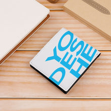 Lade das Bild in den Galerie-Viewer, Unisex Damen Herren Geldbörse Leder im Querformat mit Foto Design Motiv Text selbst gestalten und bedrucken