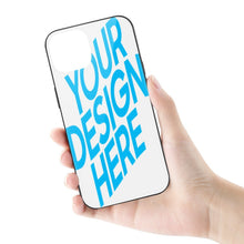 Lade das Bild in den Galerie-Viewer, iPhone 14 Pro Max Handyhülle FULL COVER Displayschutz GLAS hüllenfreundlich mit Fotos Muster Text Logo selbst gestalten und bedrucken