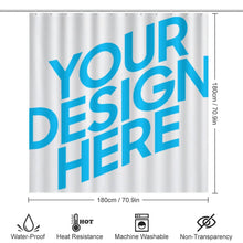 Lade das Bild in den Galerie-Viewer, Duschvorhang Badematte Badvorleger rutschfest Waschbar Set 4 Teilig U-Förmiger Duschvorleger Duschteppich mit Fotos Muster Text Logo selbst gestalten und bedrucken