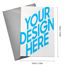 Lade das Bild in den Galerie-Viewer, Vertikale Version Grußkarte Fotokarte Postkarte mit Fotos Muster Text Logo selbst gestalten und bedrucken