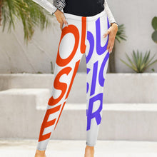 Lade das Bild in den Galerie-Viewer, Multi-Image-Druck Damen / Frauen Sport Fitness Yoga Jogginghose Leggings NZ205 mit Fotos Muster Text Logo selbst gestalten und bedrucken