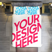 Lade das Bild in den Galerie-Viewer, Dicke Foto Bettwäsche 3 teilig (1 Bettbezug und 2 Kissenbezüge mit doppelseitigem Druck, alles individuell gestaltbar) mit Foto Design Motiv Text selbst gestalten und bedrucken