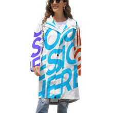 Lade das Bild in den Galerie-Viewer, Multi-Image-Druck Damen / Frauen Trenchcoat Wintermantel lang mit Samt A677 mit Foto Text Muster selbst gestalten und bedrucken