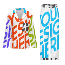 Lade das Bild in den Galerie-Viewer, Multi-Image-Design Damen / Frauen Schlafanzug Pyjama Set Langarm - Kragen Classic (2 tlg.) SDS062 mit Foto Design Motiv Text selbst gestalten und bedrucken