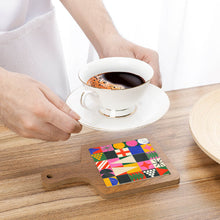 Lade das Bild in den Galerie-Viewer, Tabletts & Untersetzer Untertasse aus Holz in der Küche oder Wohnung mit Foto Text selbst gestalten und bedrucken