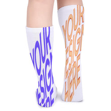Lade das Bild in den Galerie-Viewer, Multi-Image-Design lange dicke Socken Strümpfe Damen / Herren mit Ihrem Design Motiv und Foto selbst gestalten und bedrucken