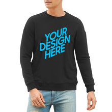Lade das Bild in den Galerie-Viewer, 100% Baumwolle Rundhalspullover Sweatshirts Vorderdruck A-071 für Herren Männer mit Foto Text selbst gestalten und bedrucken