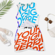 Lade das Bild in den Galerie-Viewer, Multi-Image-Design Allover-Druck Damen / Frauen Sommer Jumpsuit Overall BEQ mit Fotos Muster Text Logo selbst gestalten und bedrucken