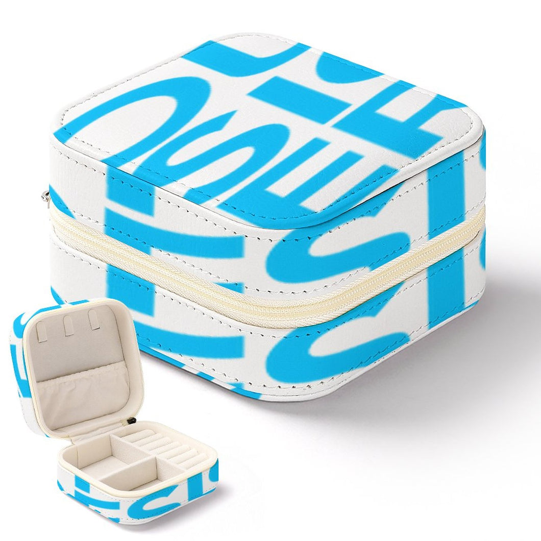 Schmuckbox Schmuckkoffer Schmuckkasten für Ringe, Ohrringe, Halsketten, Armbänder mit Fotos Muster Text Logo selbst gestalten und bedrucken