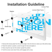 Lade das Bild in den Galerie-Viewer, Kennzeichenhalter / Auto Nummernschild Halterung / Kennzeichenrahmen mit Vier runde Löcher + Nummernschild mit Foto selbst gestalten und bedrucken
