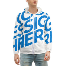 Lade das Bild in den Galerie-Viewer, FULL - ZIP HOODIE Kapuzensweatjacke Sweatjacke mit Reißverschluss und Taschen Voll-Druck GH für Herren Männer mit Foto Muster Text selbst gestalten und bedrucken