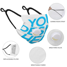 Lade das Bild in den Galerie-Viewer, Waschbare Maske mit Atemventil Erwachsene AllOver Druck selbst gestalten und bedrucken