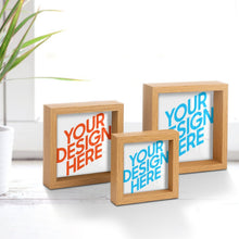 Lade das Bild in den Galerie-Viewer, Dreifache Kombination Holz Bilderrahmen Set mit Foto selbst gestalten und bedrucken