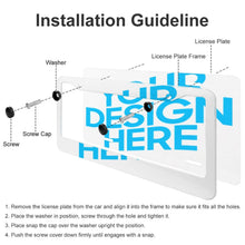 Lade das Bild in den Galerie-Viewer, Kennzeichenhalter / Auto Nummernschild Halterung / Kennzeichenrahmen mit Zwei runde Löcher + Nummernschild mit Foto selbst gestalten und bedrucken