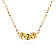 Lade das Bild in den Galerie-Viewer, Balance Gliederkette mit Gravur X0047 in Sterling Silber mit 18K Gold Roségold Vergoldung Länge verstellbar selbst gestalten