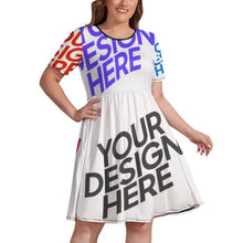 Lade das Bild in den Galerie-Viewer, Multi-Image-Design Damen / Frauen Kleid Shirtkleid Große Größen NZ034 mit Foto Design Motiv Text selbst gestalten und bedrucken