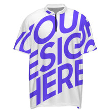 Lade das Bild in den Galerie-Viewer, Herren / Männer T Shirt Laufshirt Kurzarm mit Zip MXLD005 mit Foto Design Motiv Text selbst gestalten und bedrucken (Simple Design)