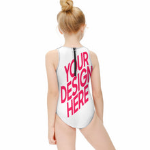 Lade das Bild in den Galerie-Viewer, Multi-Image-Design Mädchen Kinder Bademode Badeanzug NT032 mit Foto Design Motiv Text selbst gestalten und bedrucken