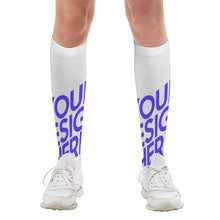Lade das Bild in den Galerie-Viewer, Socken Sportsocken lang Damen Herren mit Allover Print mit Foto Design Motiv Text selbst gestalten und bedrucken
