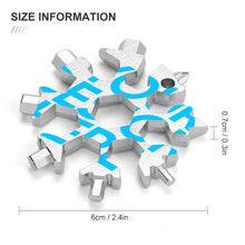 Lade das Bild in den Galerie-Viewer, Schneeflocken-Form Multifunktionswerkzeug Schraubenschlüssel mit Foto Text selbst gestalten und bedrucken