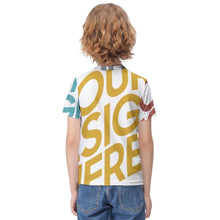 Lade das Bild in den Galerie-Viewer, Multi-Image-Design Kinder Jungen Kurzärmeliges T Shirt ET023 mit Foto Design Motiv Text selbst gestalten und bedrucken