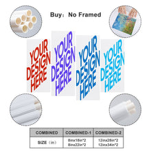 Lade das Bild in den Galerie-Viewer, 4 Panel hängende Poster Multi-Image-Design ( Vertikale Kombination ) / Leinwandbild 4-teilig / Wandbilder mit Foto selbst gestalten und bedrucken